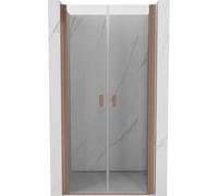 Mexen Mist porte de douche pivotante 75 cm, transparent, cuivre brossé - 8A7-075-000-65-00 78561 5905315960153