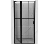 Mexen Mist porte de douche pivotante gauche 85 cm, grille noire, noir - 8A4-085-000-70-77-L 72121 5905315588814