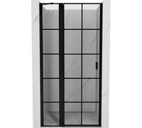 Mexen Mist porte de douche pivotante gauche 95 cm, grille noire, noir - 8A4-095-000-70-77-L 72123 5905315588838