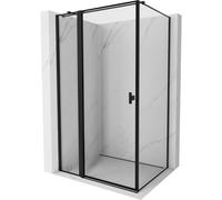 Mexen Mist T cabine de douche à charnière gauche 80 x 70 cm, cadre noir, noir - 8A4T-080-070-70-70-L 70651 5905315596062