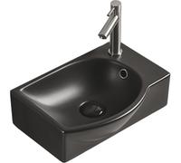 Mexen Mista vasque à poser à gauche 40 x 28 cm, noir mat - 22174085L 16018 5907709157972