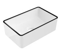 Mexen Nadia lavabo sur plan 36 x 23 cm, bord blanc/noir - 21613607 21925 5907709157347