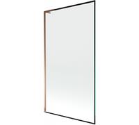 Mexen Next L pare-douche 1-volet 100 x 150 cm, cadre noir, or rose - 895-100-000-03-70-60 52634 5905315320216