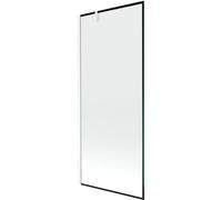 Mexen Next paroi de baignoire 1 volet 80 x 150 cm, cadre noir, blanc - 895-080-000-00-70-20 20319 5905315135834