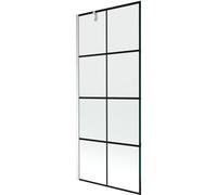 Mexen Next paroi de baignoire 1 volet 80 x 150 cm, grille noire, chrome - 895-080-000-00-77-01 20348 5905315136077
