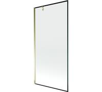 Mexen Next paroi de baignoire à 1 vantail 100 x 150 cm, cadre noir, doré - 895-100-000-00-70-50 20330 5905315135919