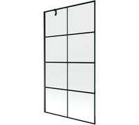 Mexen Next paroi de baignoire à 1 volet 100 x 150 cm, grille noire, noir - 895-100-000-00-77-70 20362 5905315136336