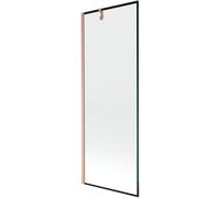 Mexen Next paroi de douche 1 volet 70 x 150 cm, cadre noir, cuivre brossé - 895-070-000-00-70-65 47341 5905315317001