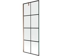 Mexen Next paroi de douche 1 volet 70 x 150 cm, grille noire, or rose - 895-070-000-00-77-60 20346 5905315136244