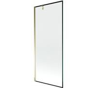 Mexen Next paroi de douche à 1 panneau 80 x 150 cm, cadre noir, doré - 895-080-000-00-70-50 20320 5905315135896