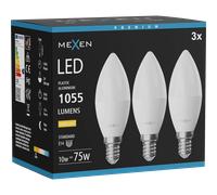 Mexen Nova 3x Ampoule LED E14, C37, 10W, Chaude - 3000K, 1055 lm - L102-E14-1030-01x03 95610 5907931014821