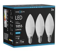 Mexen Nova 3x ampoule LED E14, C37, 10W, Froid - 6500K, 1055 lm - L102-E14-1065-01x03 95612 5907931014845