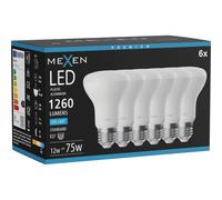 Mexen Nova 6x Ampoule LED E27, R63, 12W, Froid - 6500K, 1260 lm - L104-E27-1265-01x06 95718 5907931019178