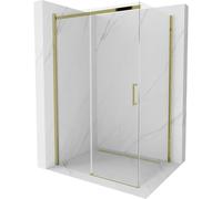 Mexen Omega cabine de douche coulissante 100 x 80 cm, transparente, dorée - 825-100-080-50-00 4096 5907709130661