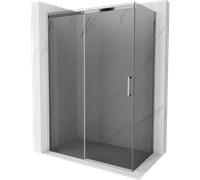 Mexen Omega cabine de douche coulissante 160 x 80 cm, graphite, chrome - 825-160-080-01-40 4209 5907709101890