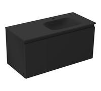Mexen Orio armoire de salle de bain 100 cm avec lavabo Vela à droite, 1S, 1D, noir mat - 91A13-10047-3-BBFF71-W23P71 85858 5905315774682