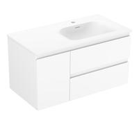 Mexen Orio armoire de salle de bain 90 cm avec lavabo Vela à droite, 2S, 1D, blanc mat - 91A13-09047-3-BBFFFF01-W23P01 86008 5905315776341
