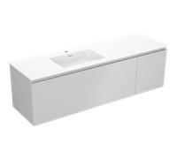 Mexen Orio meuble de salle de bain 160 cm avec lavabo Otis gauche, 1S, 1D, gris mat/blanc mat - 91A13-16047-3-BBFF62-W18L01 85763 5905315773579