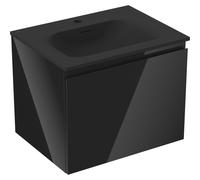 Mexen Orio meuble de salle de bain 60 cm avec lavabo Vela, 1 tiroir, noir brillant/noir mat - 91A10-06047-1-BF70-W23M71 84304 5905315490674