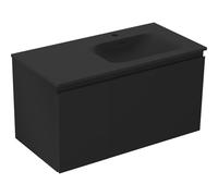 Mexen Orio meuble de salle de bain 90 cm avec lavabo Vela à droite, 1S, 1D, noir mat - 91A13-09047-3-BBFF71-W23P71 85852 5905315774620
