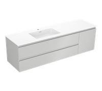 Mexen Orio meuble de salle de bains 160 cm avec lavabo Otis à gauche, 2T, 1P, gris mat/blanc mat - 91A13-16047-3-BBFFF62-W18L01 85923 5905315775498