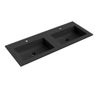 Mexen Otis lavabo encastré double 121 x 46,5 cm, noir mat - 25181271D 54538 5905315948250