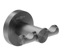 Mexen Ovio crochet double pour serviette, gun gray brossé - 70A19512-66 94149 5905315732538