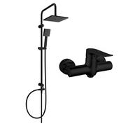 Mexen Pecos Tord ensemble de douche apparent avec pomme de douche et mitigeur, noir - 72740200-70 6092 5907709181755