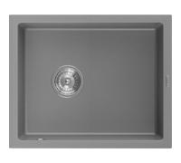 Mexen Pedro évier de cuisine en granit 1 bac 560 x 460 mm, gris, siphon chromé - 6508561000-71 3999 5907709194267