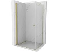 Mexen Pretoria cabine de douche à charnière 100 x 90 cm, transparente, dorée - 852-100-090-50-00 15606 5905315579171