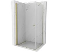 Mexen Pretoria cabine de douche pivotante 70 x 90 cm, transparent, dorée - 852-070-090-50-00 3495 5907709130999