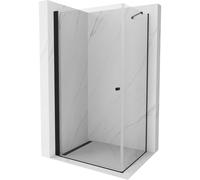 Mexen Pretoria cabine de douche pivotante 80 x 100 cm, transparent, noire - 852-080-100-70-00 3526 5907709102958