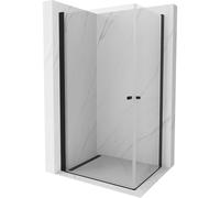 Mexen Pretoria Duo cabine de douche à charnières 80 x 70 cm, transparent, noir - 852-080-070-70-00-02 13286 5907709165120