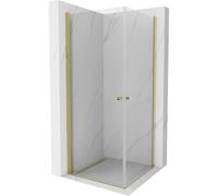Mexen Pretoria Duo cabine de douche pivotante 100 x 100 cm, transparent, or - 852-100-100-50-00-02 15616 5905315579232