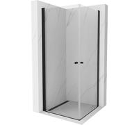 Mexen Pretoria Duo cabine de douche pivotante 80 x 80 cm, transparent, noire - 852-080-080-70-00-02 13287 5907709165137
