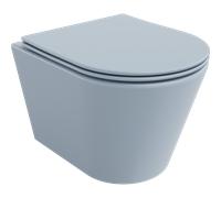 Mexen Rico cuvette WC sans bride avec abattant à descente lente slim, duroplast, gris-bleu mat - 30724069 16045 5907709157576