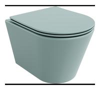 Mexen Rico cuvette WC sans rebord avec abattant slim à descente progressive, duroplast, vert clair mat - 30724048 16044 5907709156296