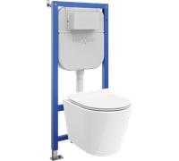 Mexen Rico ensemble encastré WC châssis pneumatique Tex Air E avec cuvette WC et abattant à descente lente, blanc 101285 5907931046204