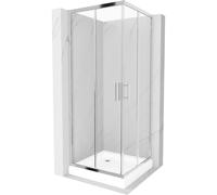 Mexen Rio cabine de douche carrée 70 x 70 cm, transparent, chrome + receveur, blanc - 860-070-070-01-00-4510 13403 5907709166219