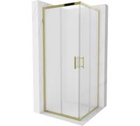Mexen Rio cabine de douche carrée 80 x 80 cm, dépoli, or - 860-080-080-50-30 14385 5907709147249