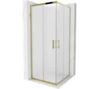 Mexen Rio cabine de douche carrée 80 x 80 cm, givre, dorée - 860-080-080-50-30 14385 5907709147249
