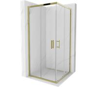 Mexen Rio cabine de douche carrée 90 x 90 cm, transparente, or - 860-090-090-50-00 14380 5907709147294