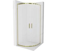 Mexen Rio cabine de douche semi-circulaire 80 x 80 cm, givrée, dorée - 863-080-080-50-30 14406 5907709147454