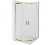 Mexen Rio cabine de douche semi-circulaire 90 x 90 cm, givre, or - 863-090-090-50-30 14407 5907709147522