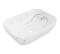 Mexen Rita lavabo à poser 45 x 32 cm, pierre blanche - 21084583 34835 5905315067159
