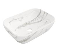Mexen Rita lavabo à poser 45 x 32 cm, pierre blanche - 21084584 34838 5905315067166