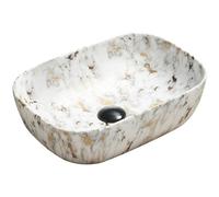 Mexen Rita lavabo à poser 45 x 32 cm, pierre blanche - 21084595 2315 5907709190993