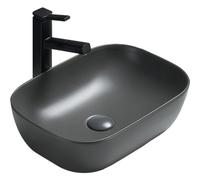 Mexen Rita lavabo de comptoir 45 x 32 cm, gris foncé mat - 21084571 1082 5907709190863