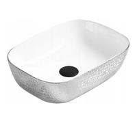 Mexen Rita lavabo de surface 45 x 32 cm, blanc/argent - 21084555 1087 5907709190924