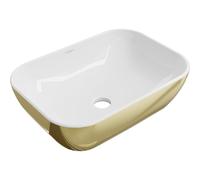 Mexen Rita lavabo sur plan 45 x 32 cm, blanc/or - 21084506 21896 5907709156593